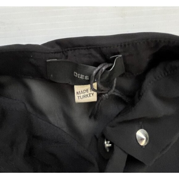 DIESEL Women's Black Chiffon D-Nedora-A Pleated Button Shift Dress $248 size XS - Picture 5 of 15